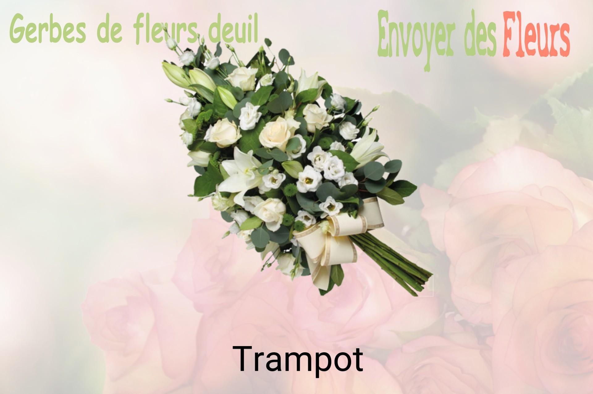 Gerbe de fleurs de deuil livrée à Trampot